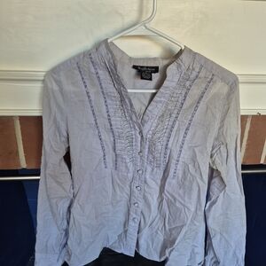 Women's Lavender Button-Up Top